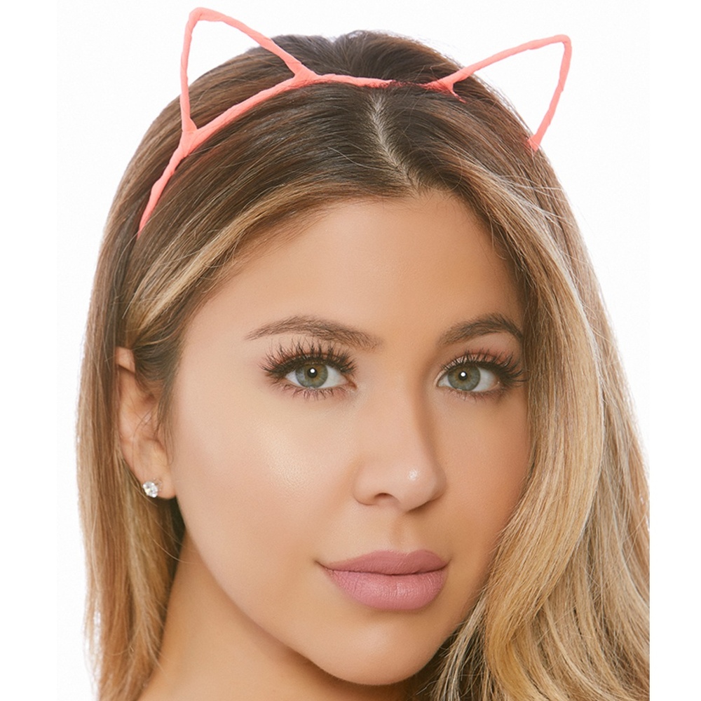 Cat Ears Headband Coral Pink